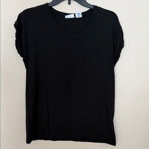 Sigrid Olsen Black Short Sleeve Tee